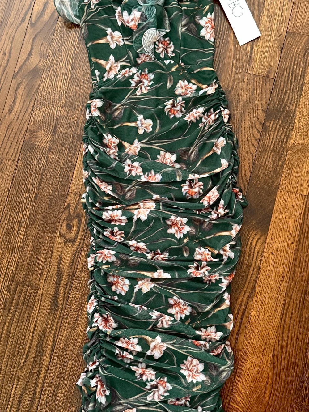 PatBO Botanic Retro Flutter Halter Midi Dress Size 0
